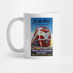 To The West Australia Railway Travel Poster Mug